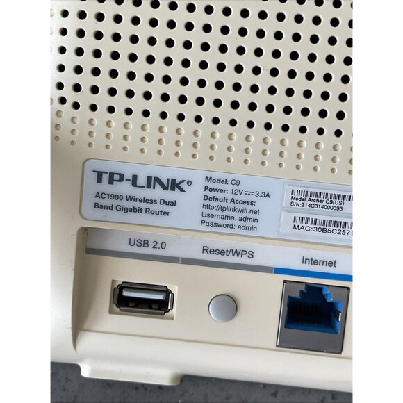 TP-Link AC1900 Gigabit Router - Archer C9 - White No power cable untested - Picture 4 of 6